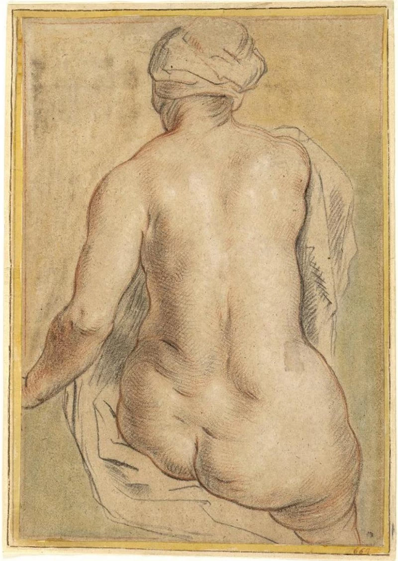 Disegno - Donna nuda di schiena, Hermitage
